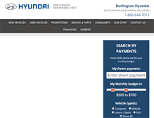 Tablet Screenshot of burlingtonhyundai.ca